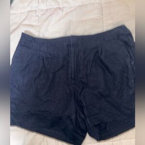 Tommy Hilfiger Women’s Navy Linen Blend Shorts